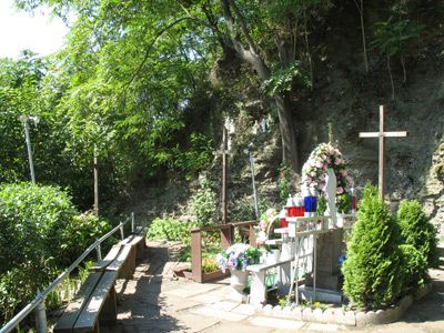 Looking toward the spring